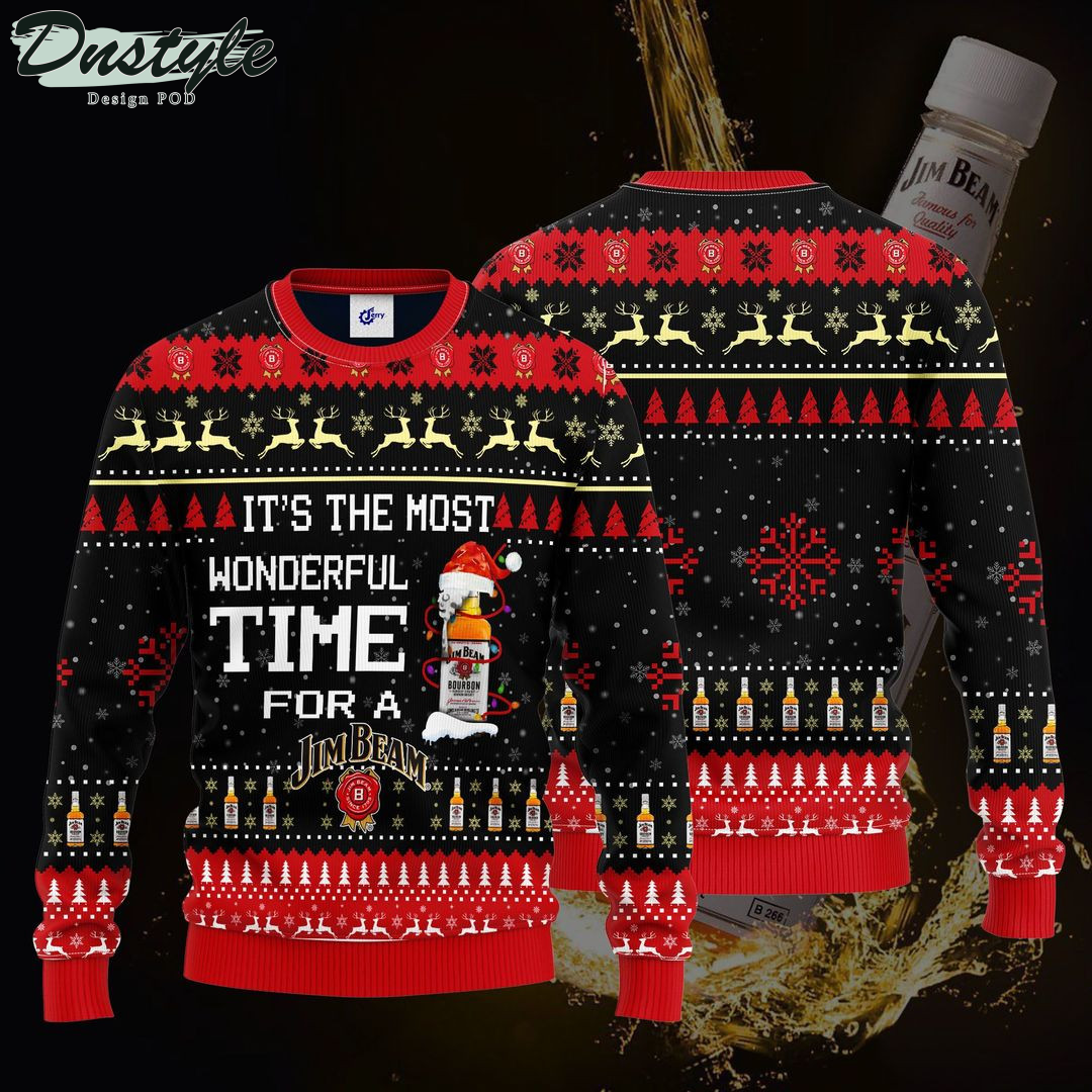 It’s the Most Wonderful Time Jim Beam Ugly Christmas Sweater
