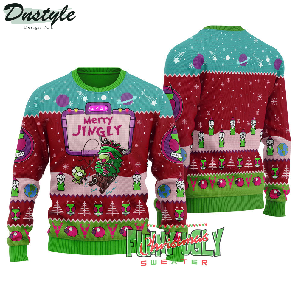 Invader Zim Merry Jingly Ugly Christmas Sweater