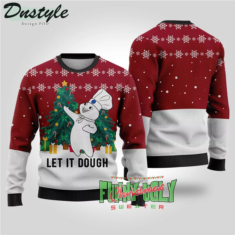 Pillsbury Doughboy Let It Dough Ugly Christmas Sweater