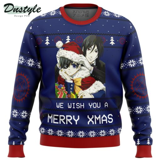We Wish You A Merry Xmas Black Butler Ugly Christmas Sweater