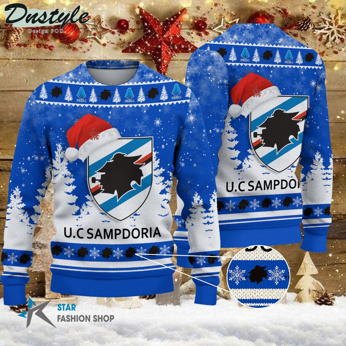 U.C. Sampdoria brutto maglione natalizio