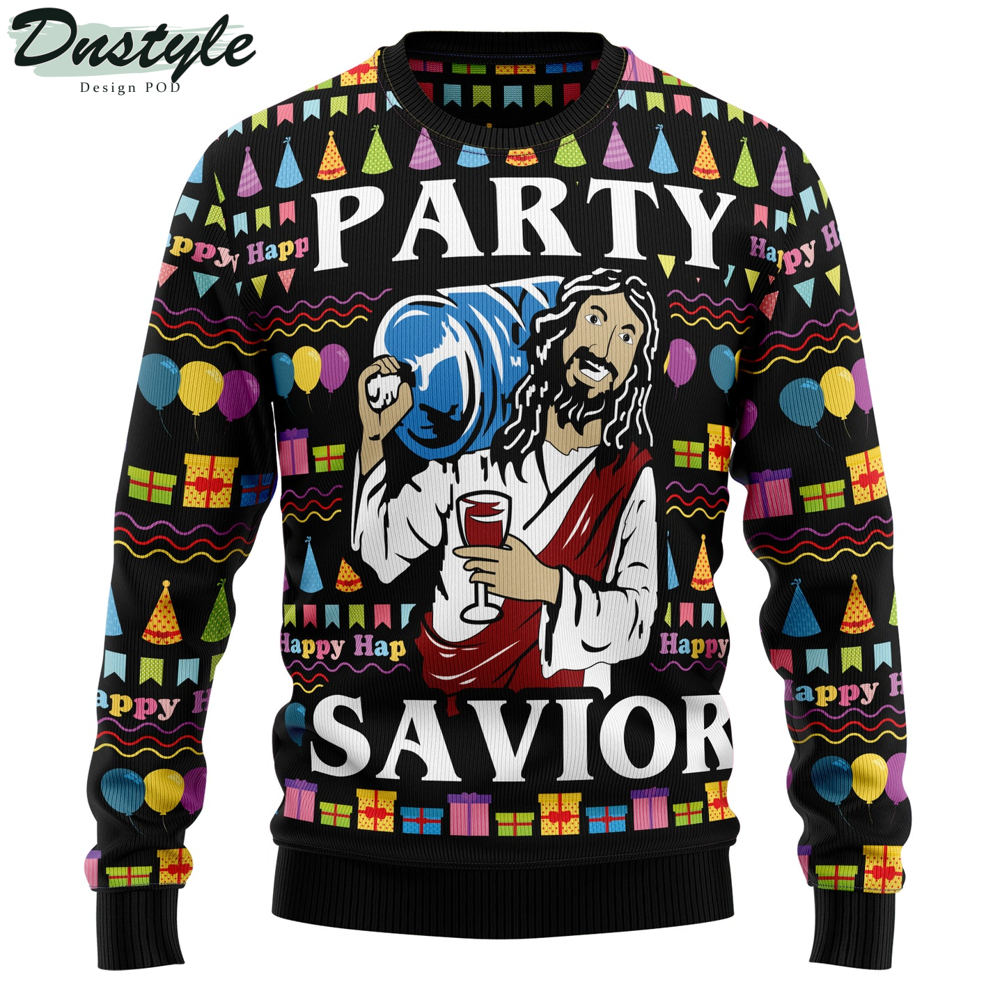 Jesus's Party Savior Ugly Christmas Sweater