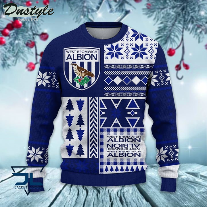 West Bromwich Albion F.C Christmas Pattern 2022 Ugly Wool Sweater