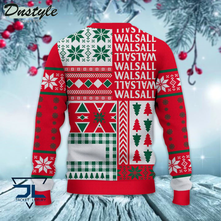 Walsall FC Christmas Pattern 2022 Ugly Wool Sweater