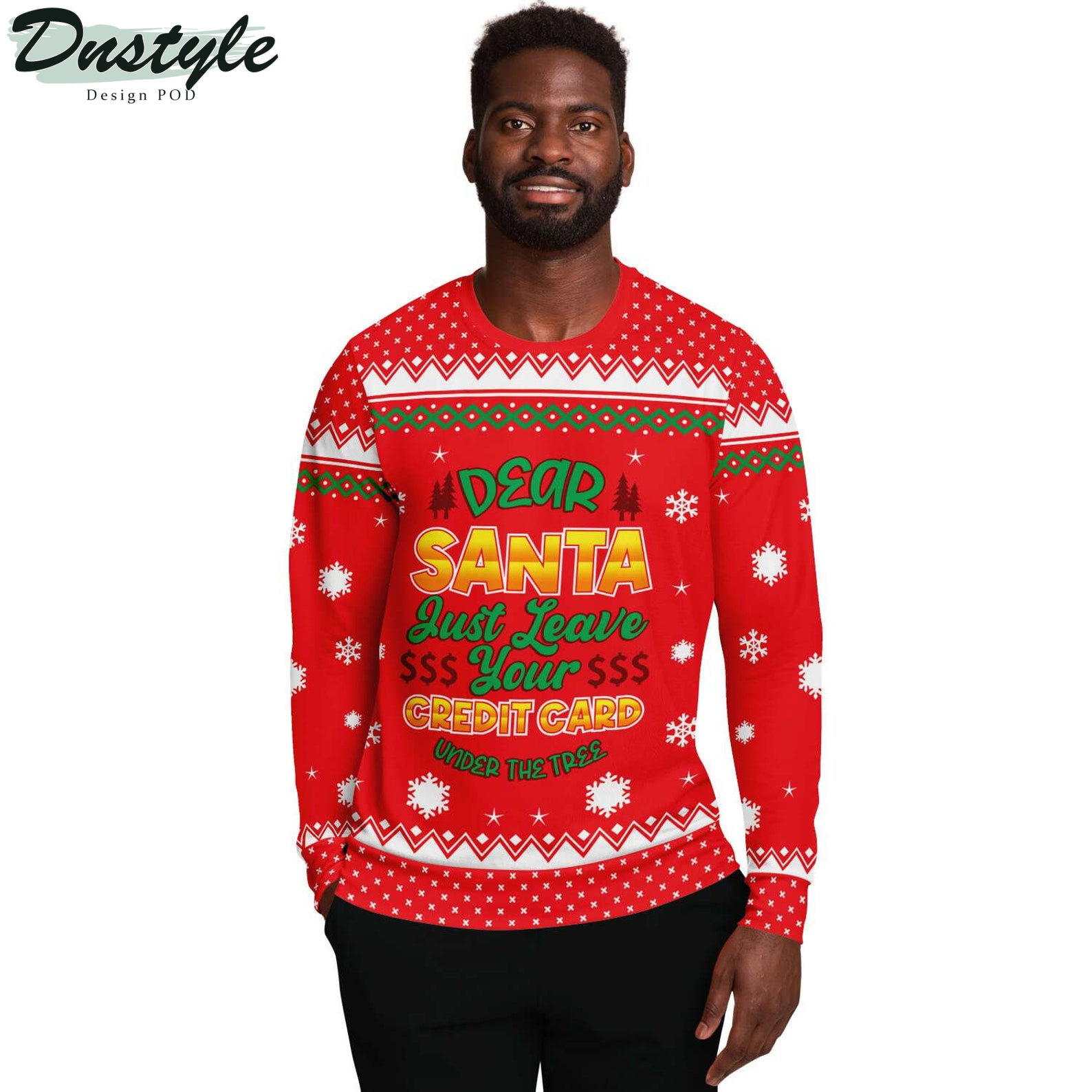 Dear Santa Just Leave Your Credit Card 2022 Ugly Christmas Sweater