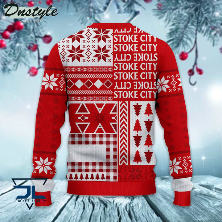 Stoke City F.C Christmas Pattern 2022 Ugly Wool Sweater