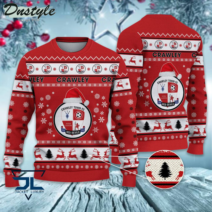 Crawley Town Santa Hat Ugly Christmas Sweater