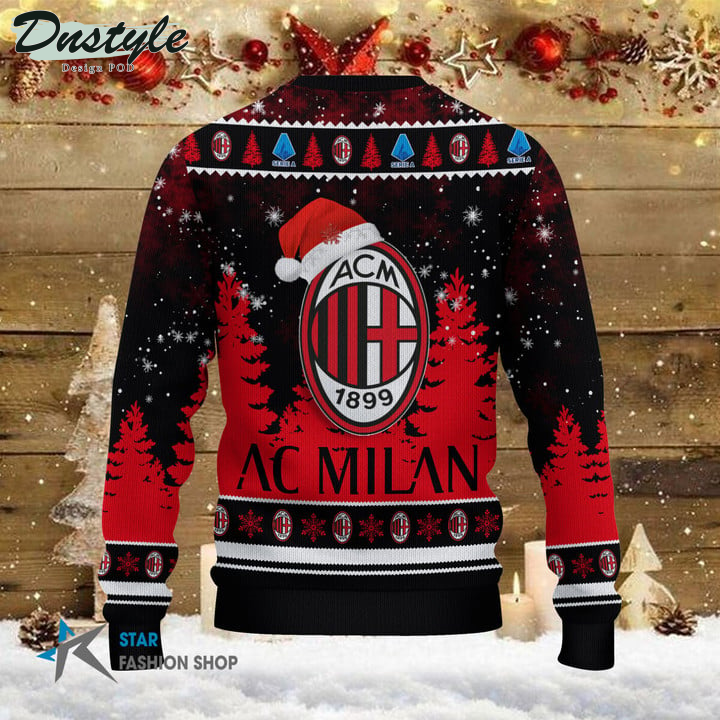 AC Milan il tuo nome brutto maglione natalizio