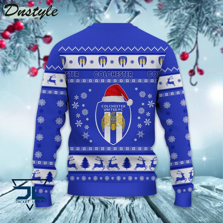 Colchester United santa hat ugly christmas sweater