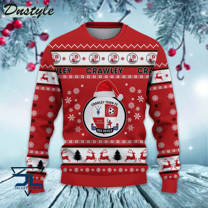 Crawley Town Santa Hat Ugly Christmas Sweater