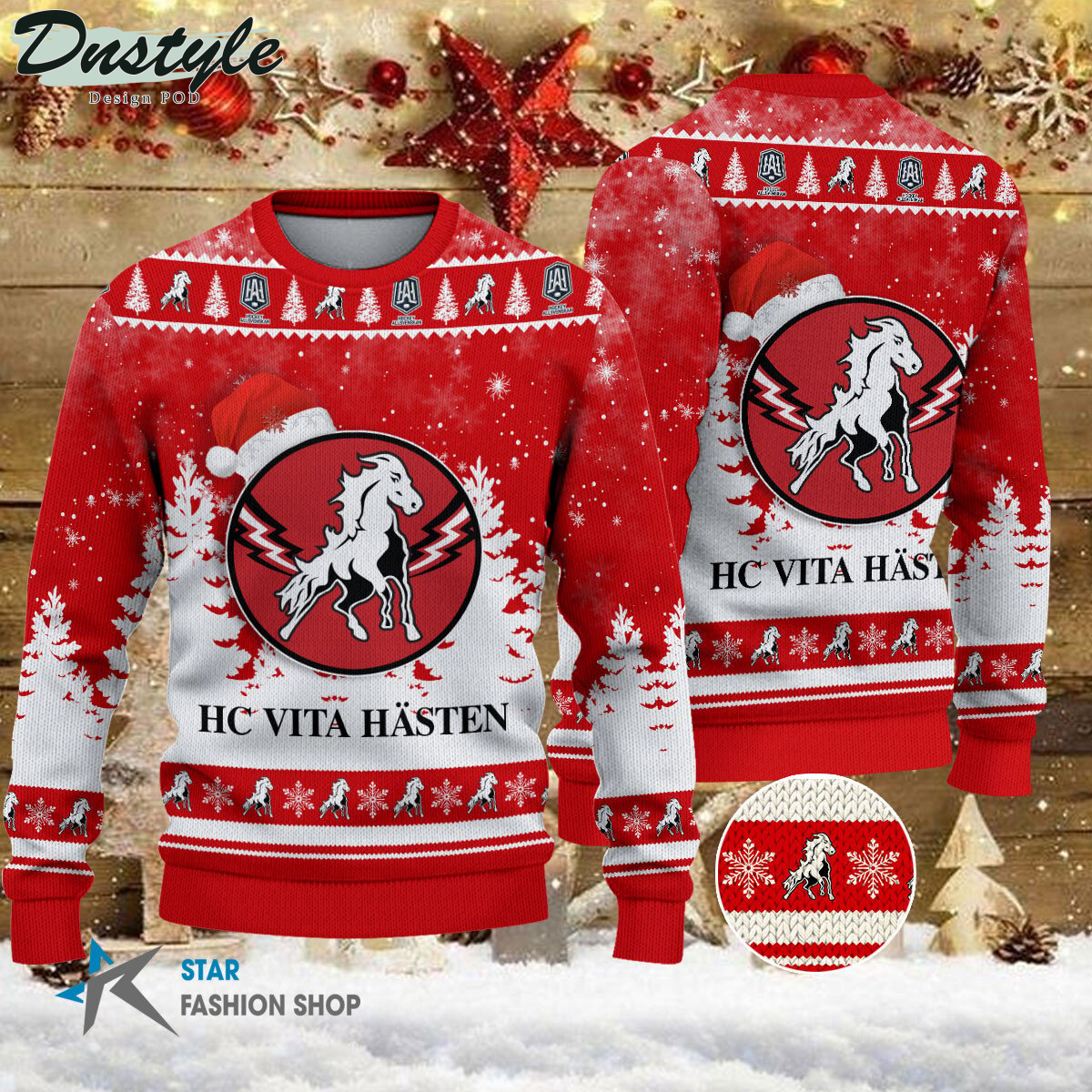 HC Vita Hästen ugly christmas sweater