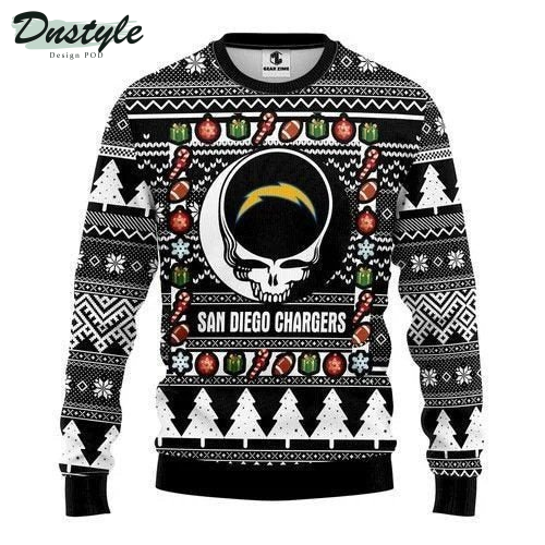 San Diego Chargers Grateful Dead Ugly Christmas Sweater