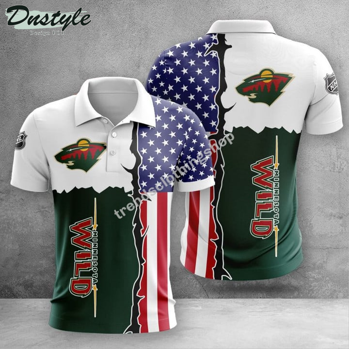 Minnesota Wild American Flag 3d Hoodie Tshirt