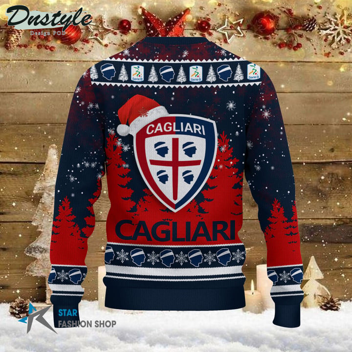 Cagliari Calcio il tuo nome brutto maglione natalizio