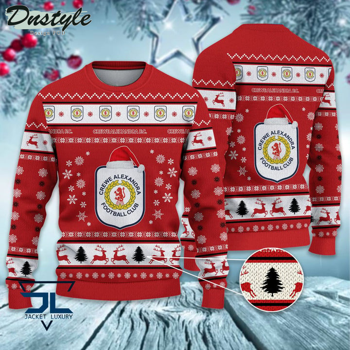 Crewe Alexandra Santa Hat Ugly Christmas Sweater