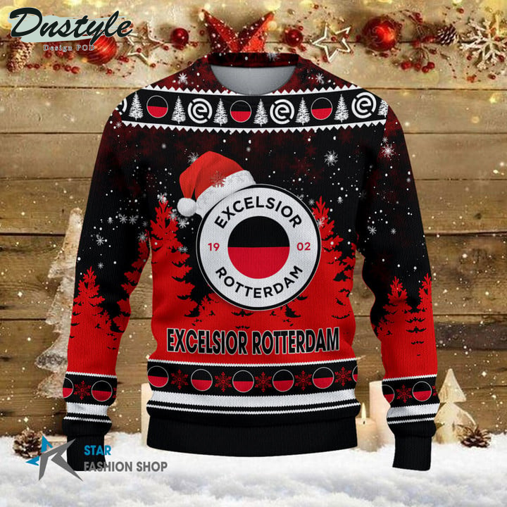 Excelsior Rotterdam Santa Hat Ugly Christmas Sweater