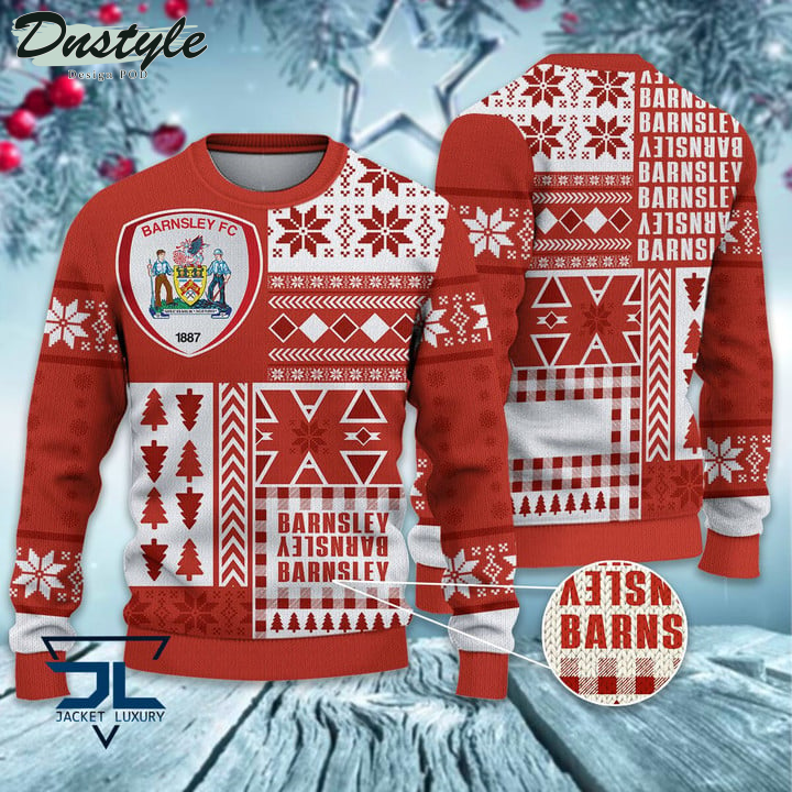 Barnsley F.C Christmas Pattern 2022 Ugly Wool Sweater