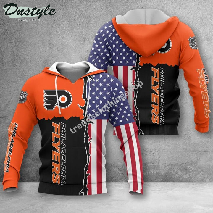 Philadelphia Flyers American Flag 3d Hoodie Tshirt