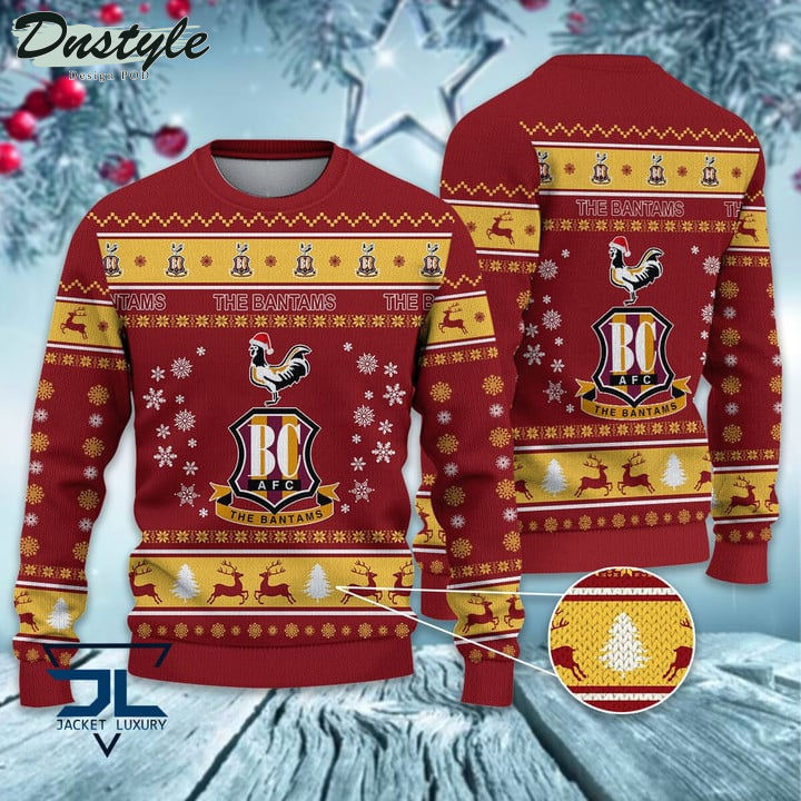 Bradford City Santa Hat Ugly Christmas Sweater