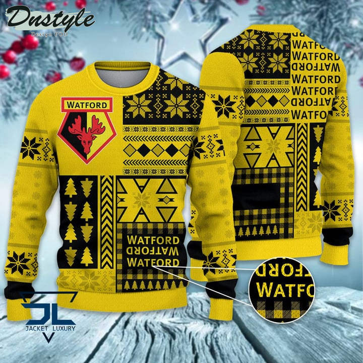 Luton Town F.C Christmas Pattern 2022 Ugly Wool Sweater