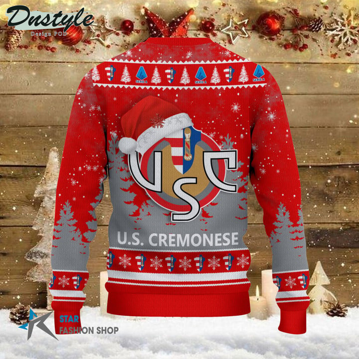 U.S. Cremonese il tuo nome brutto maglione natalizio