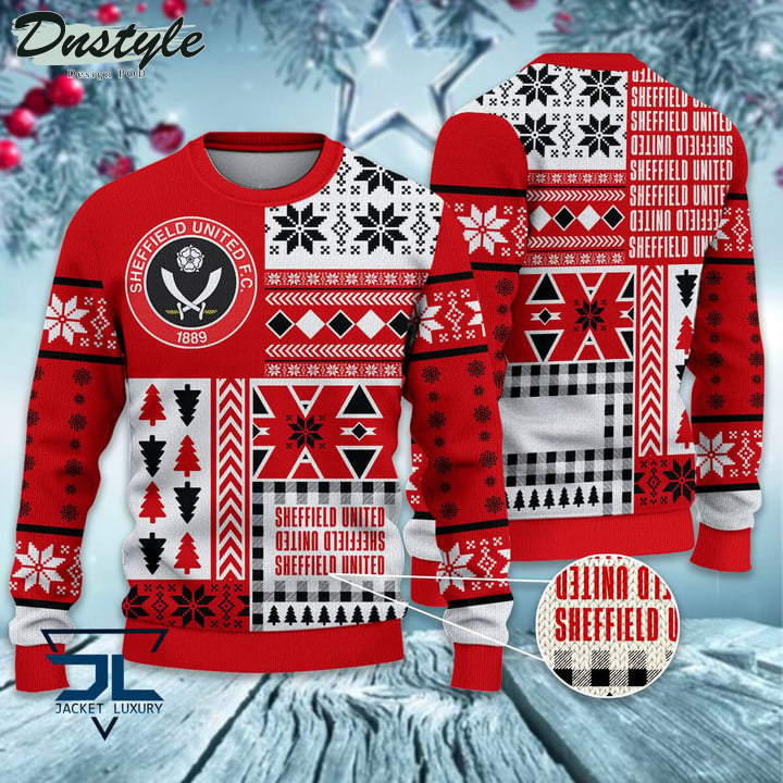 Sheffield United F.C Christmas Pattern 2022 Ugly Wool Sweater