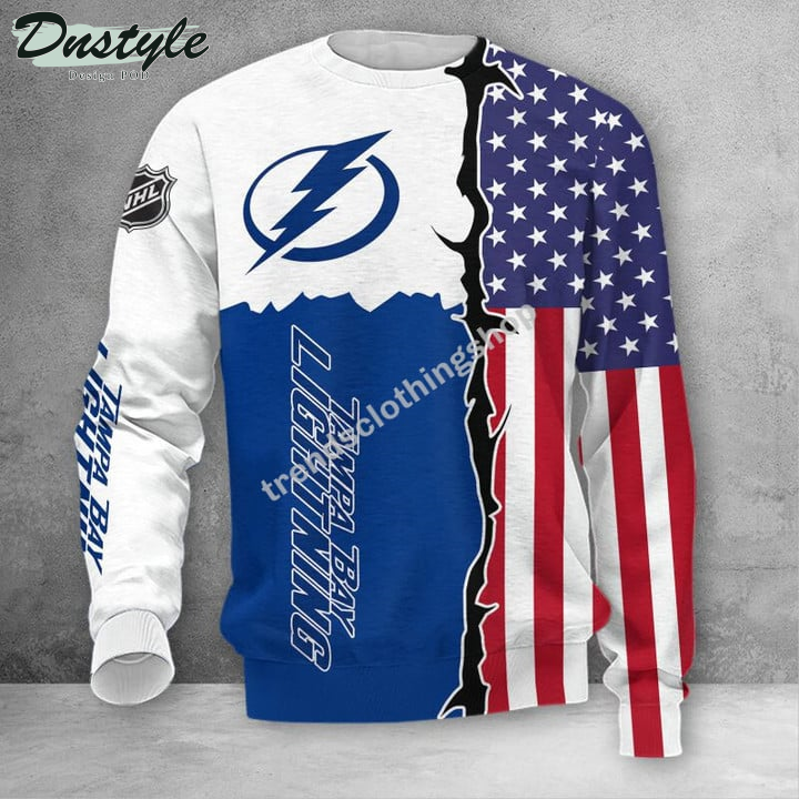 Tampa Bay Lightning American Flag 3d Hoodie Tshirt