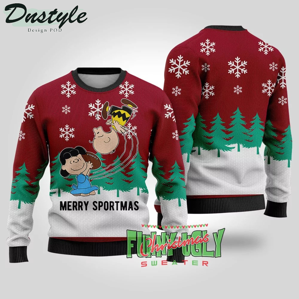 Sport Peanuts Merry Sportmas Ugly Christmas Sweater