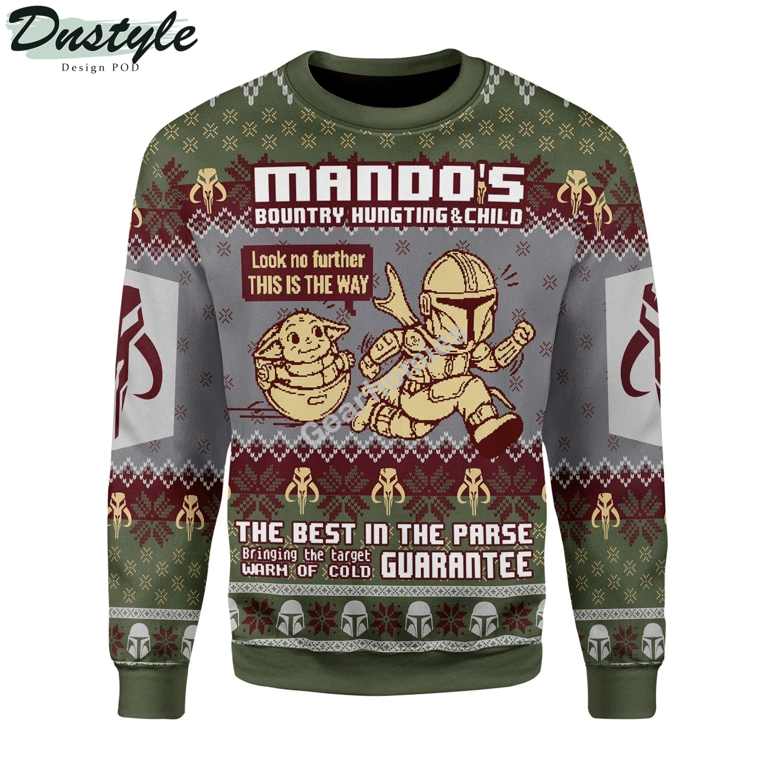 Mando’s Bountry Hunting And Child Ugly Christmas Sweater