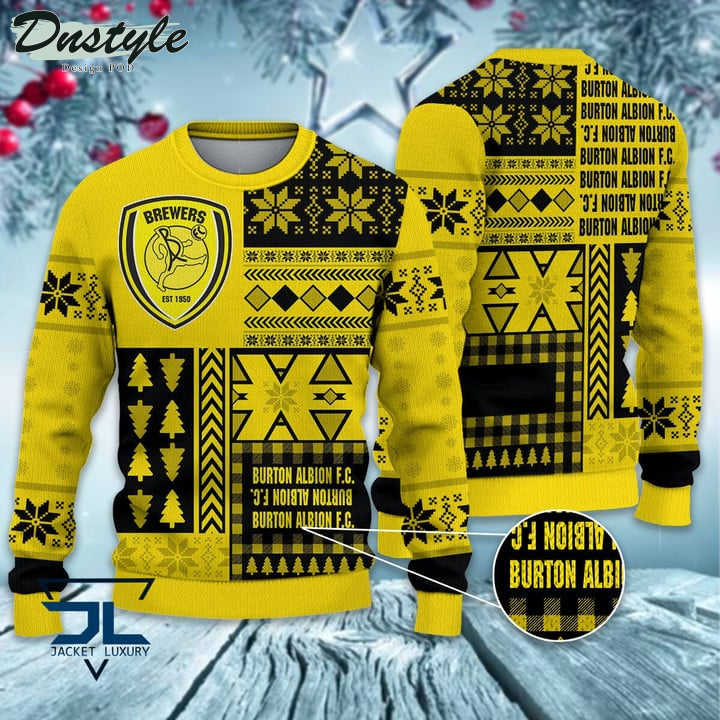 Burton Albion F.C Christmas Pattern 2022 Ugly Wool Sweater