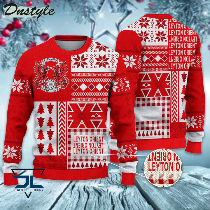 Leyton Orient Christmas Pattern 2022 Ugly Wool Sweater