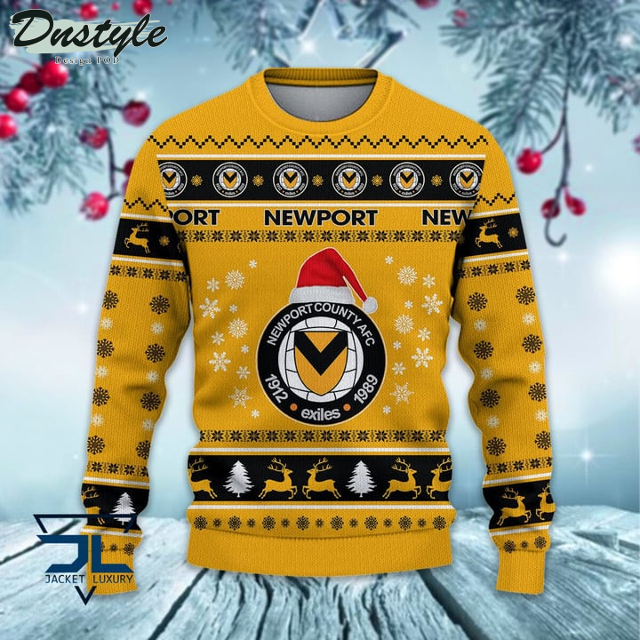 Newport County Santa Hat Ugly Christmas Sweater