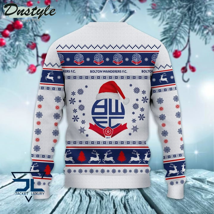 Bolton Wanderers Santa Hat Ugly Christmas Sweater