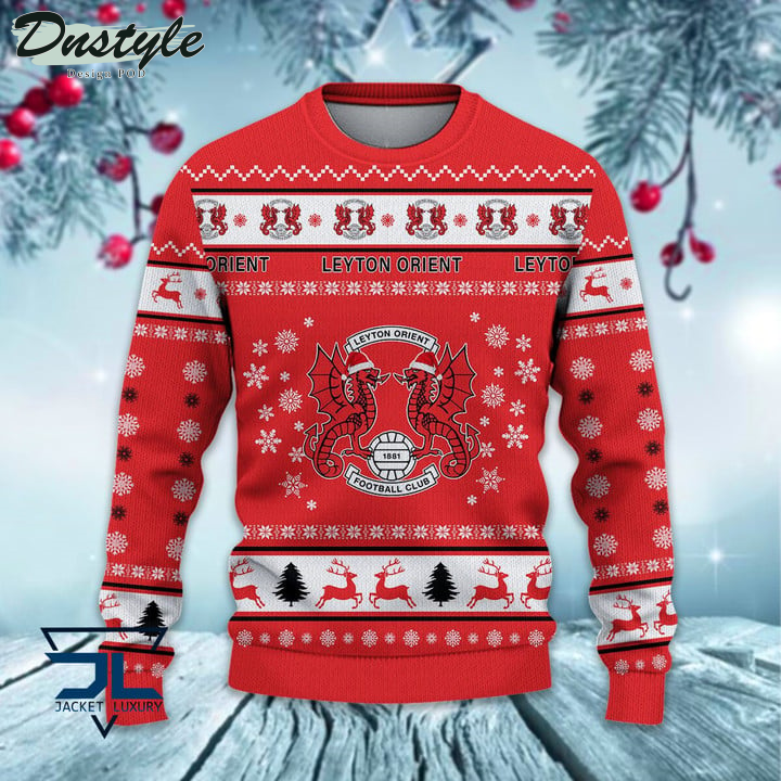 Leyton Orient Santa Hat Ugly Christmas Sweater