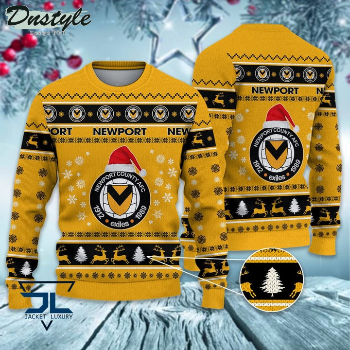 Newport County Santa Hat Ugly Christmas Sweater