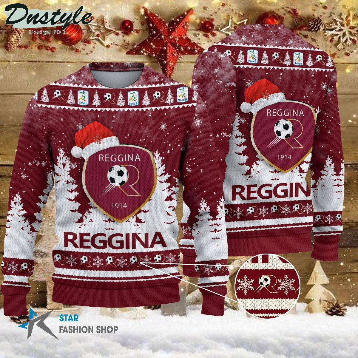 Reggina Calcio brutto maglione natalizio