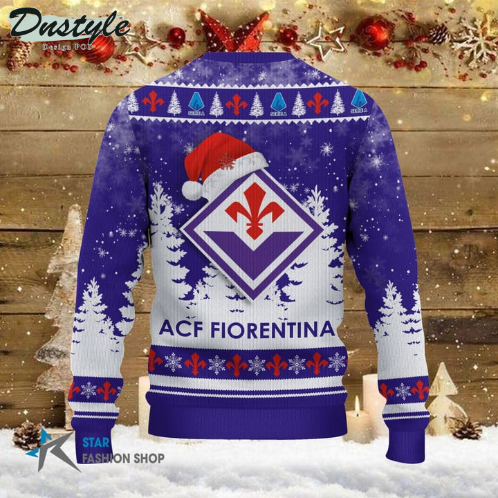 ACF Fiorentina il tuo nome brutto maglione natalizio