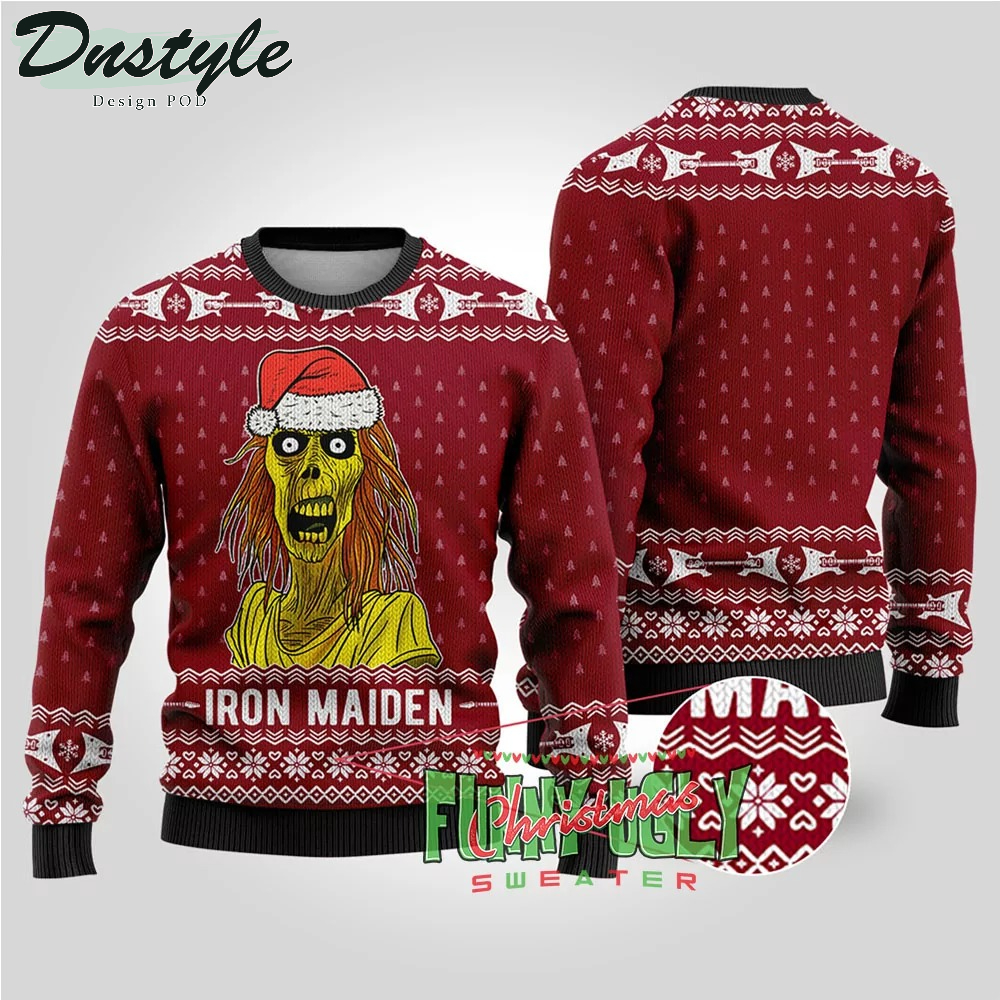 Iron Maiden Red Ugly Christmas Sweater