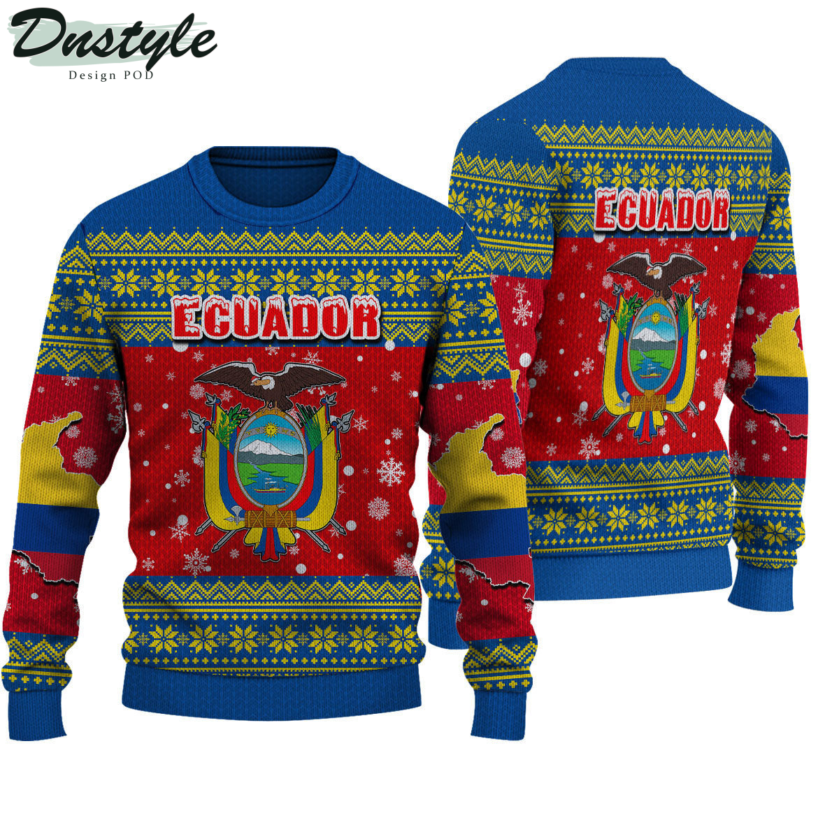 Ecuador Knitted Ugly Christmas Sweater