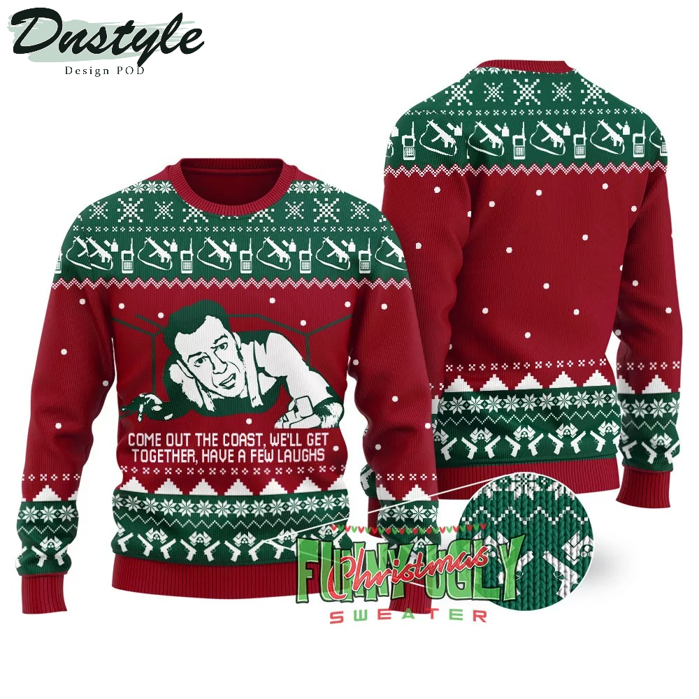 Come Out The Coast Die Hard Ugly Christmas Sweater