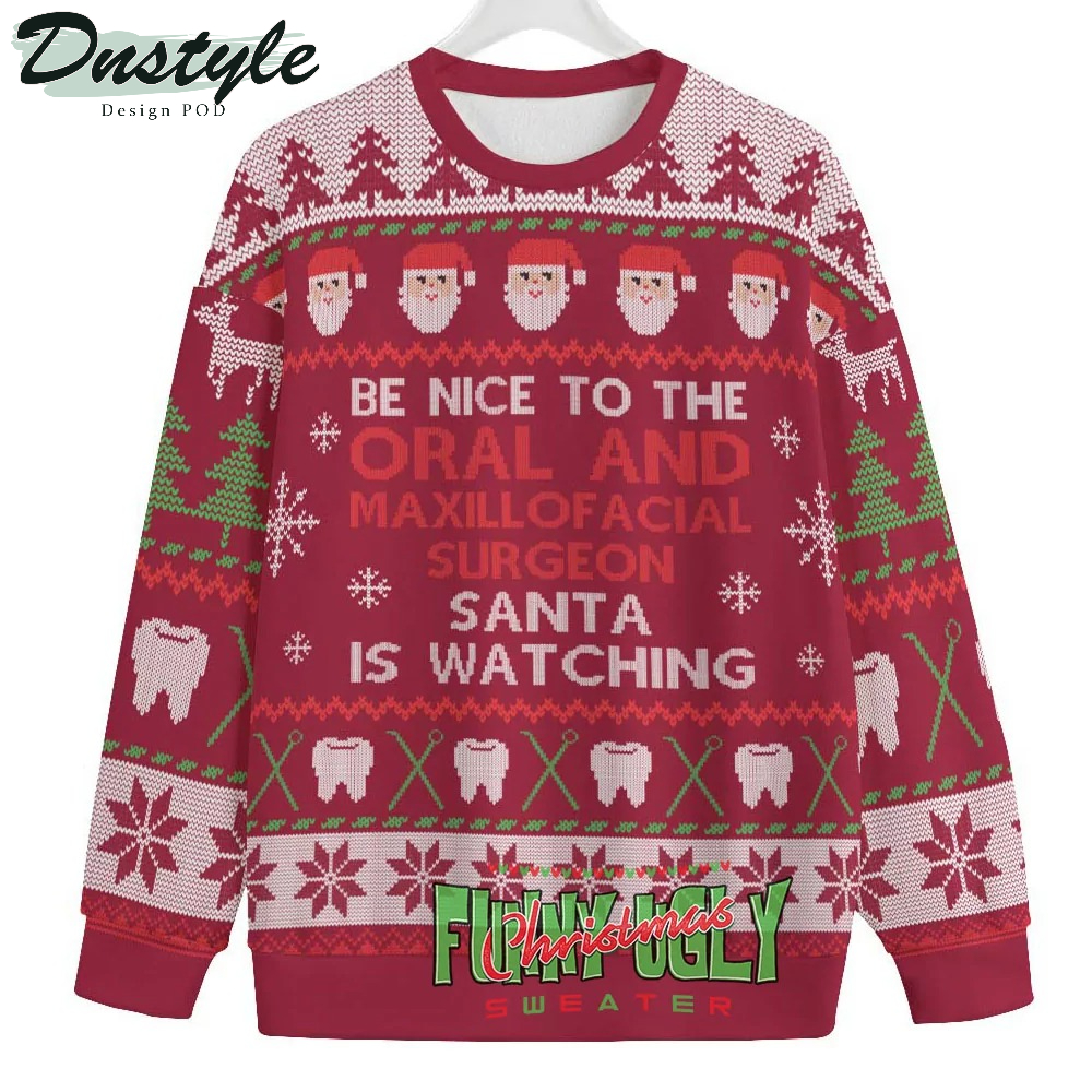 Santa Riding F1 Ugly Christmas Sweater