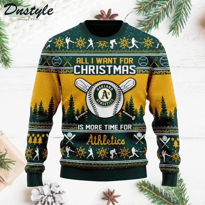All I want for christmas is more time for Athletics ugly sweater