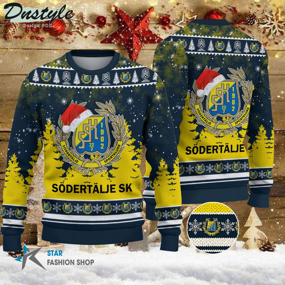 Vaxjo Lakers ugly christmas sweater