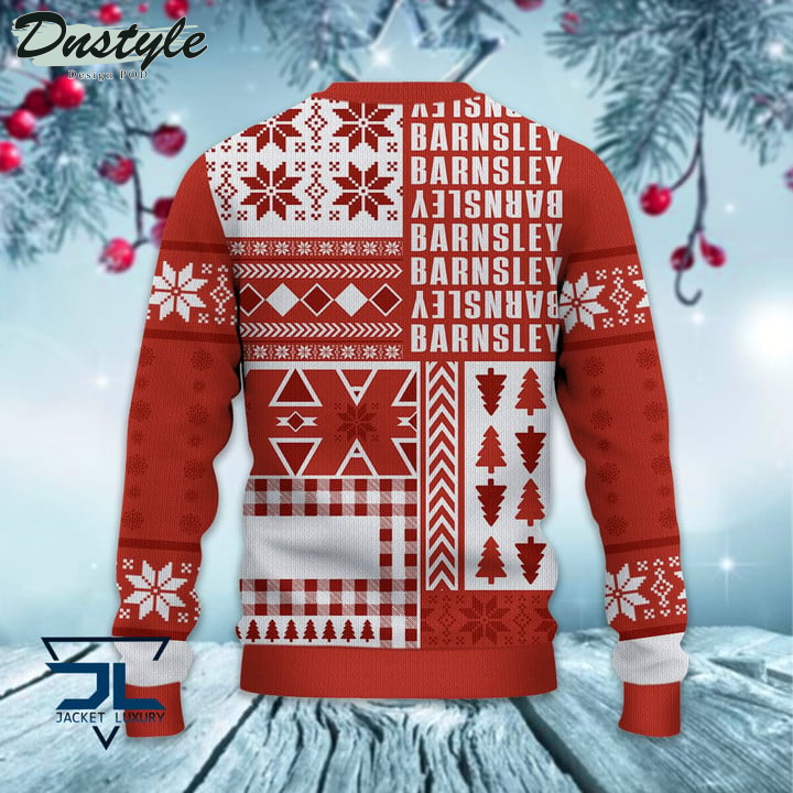 Barnsley F.C Christmas Pattern 2022 Ugly Wool Sweater