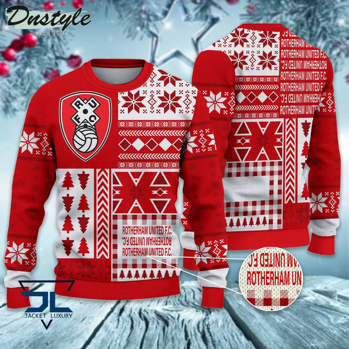 Rotherham United Christmas Pattern 2022 Ugly Wool Sweater