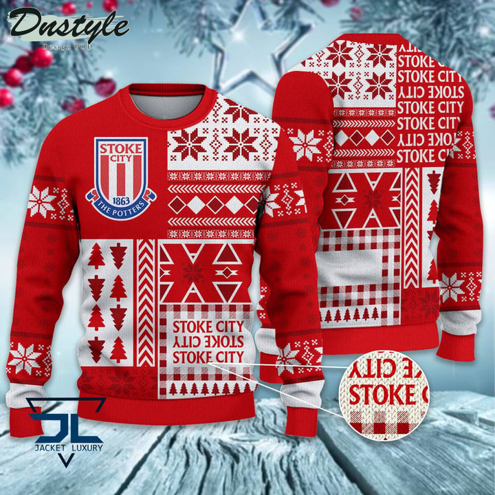 Charlton Athletic F.C Christmas Pattern 2022 Ugly Wool Sweater