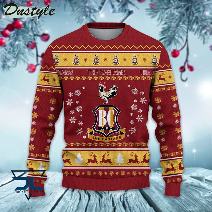 Bradford City Santa Hat Ugly Christmas Sweater