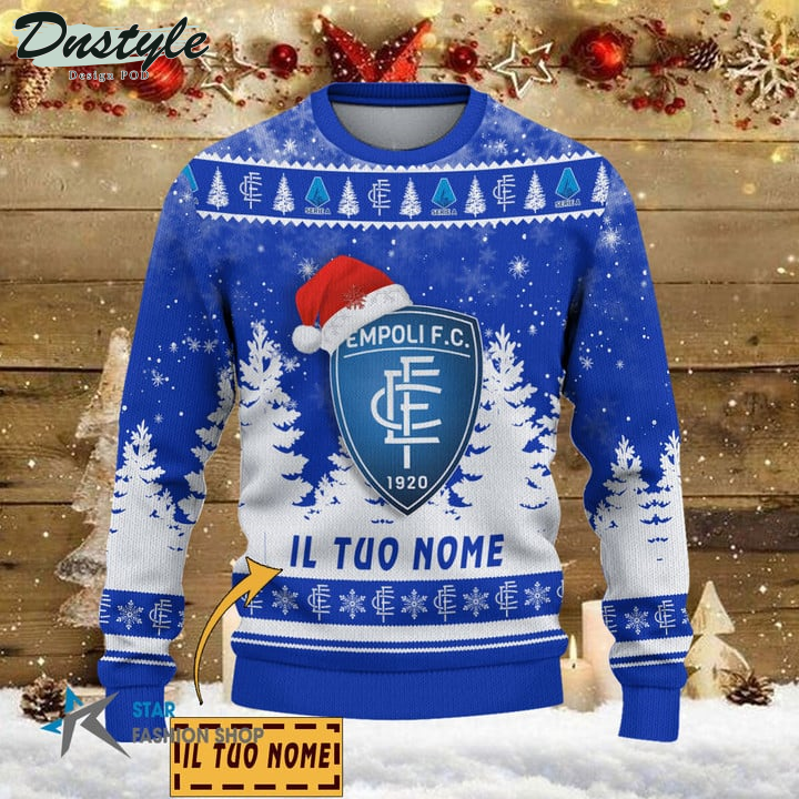 Empoli FC il tuo nome brutto maglione natalizio