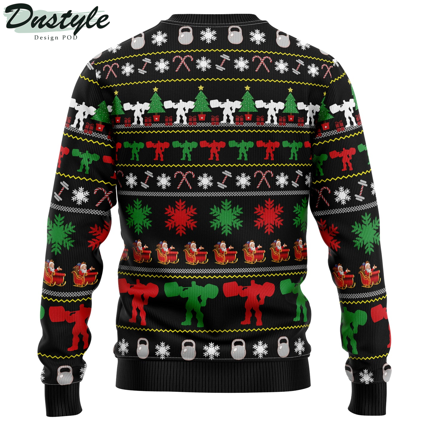 Satan Claus No Lift No Gift Ugly Christmas Sweater