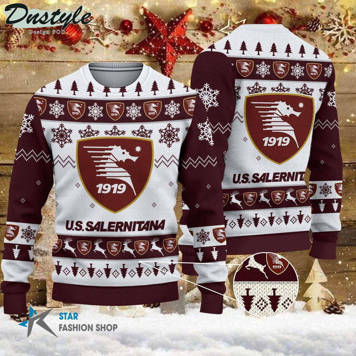 U.S. Salernitana 1919 ugly christmas sweater